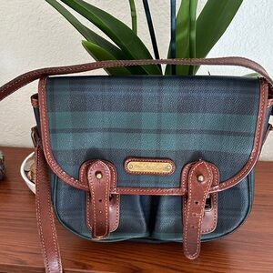 Polo by Ralph Lauren Green and Brown Plaid Bag
